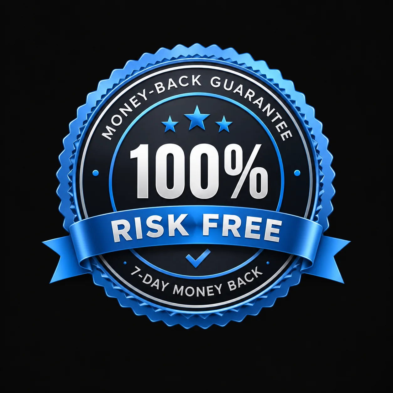 7-day money-back guarantee badge