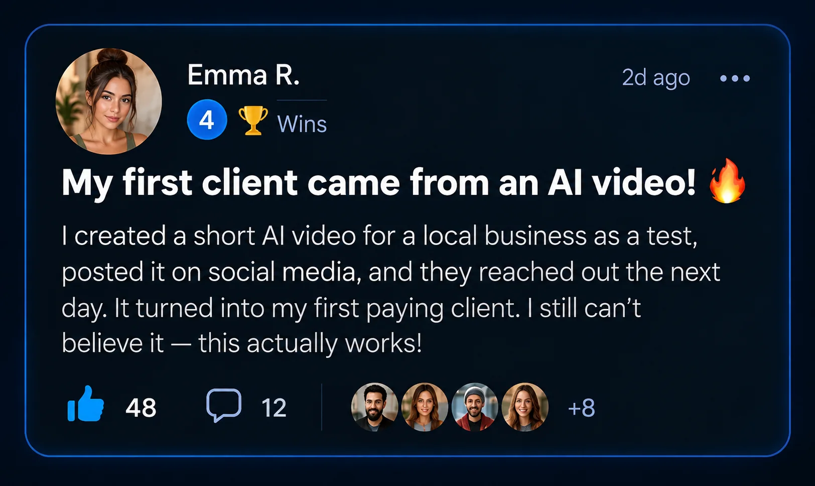 AI Video Academy member win